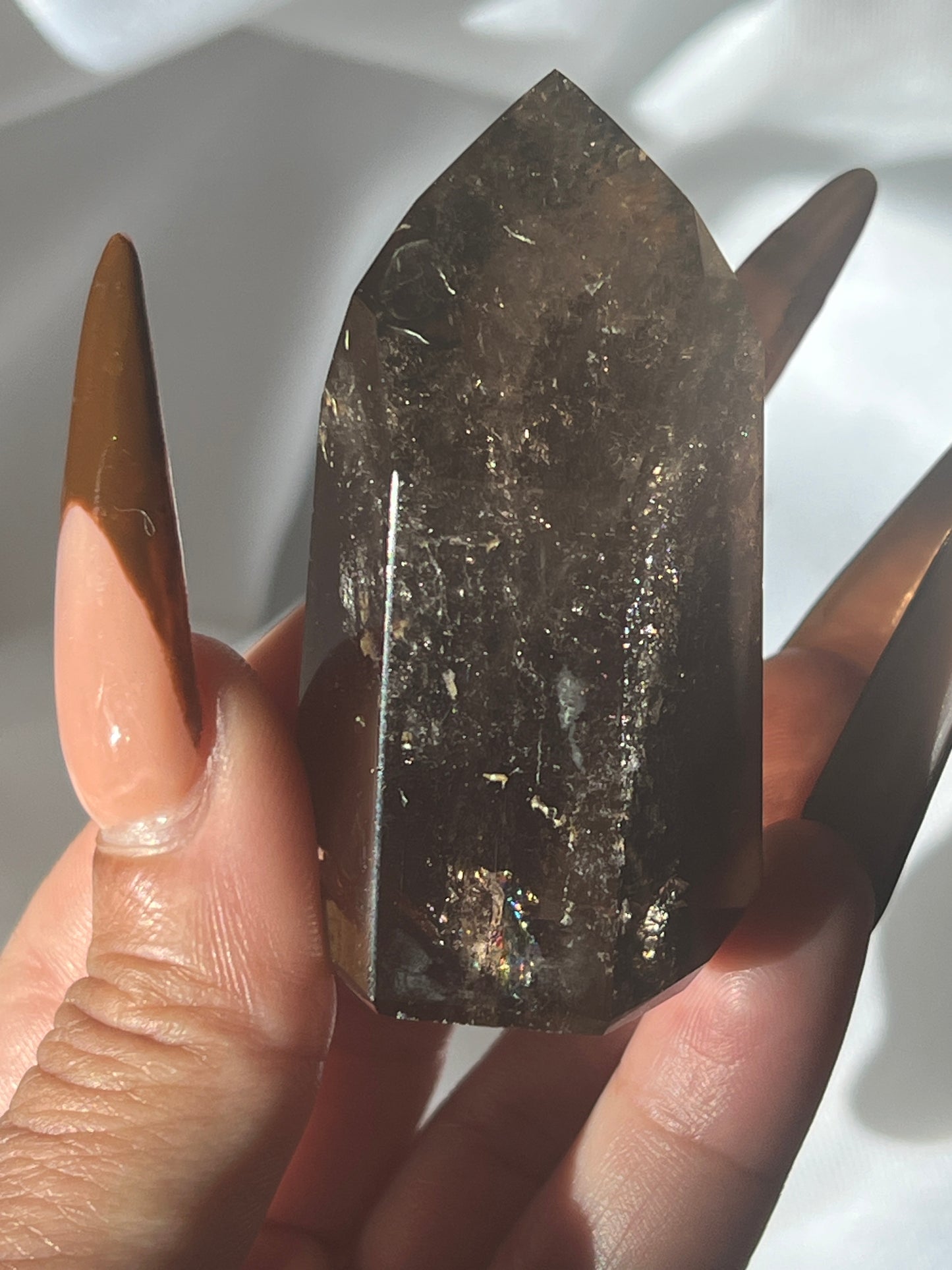 Small Champagne Smoky Quartz Towers