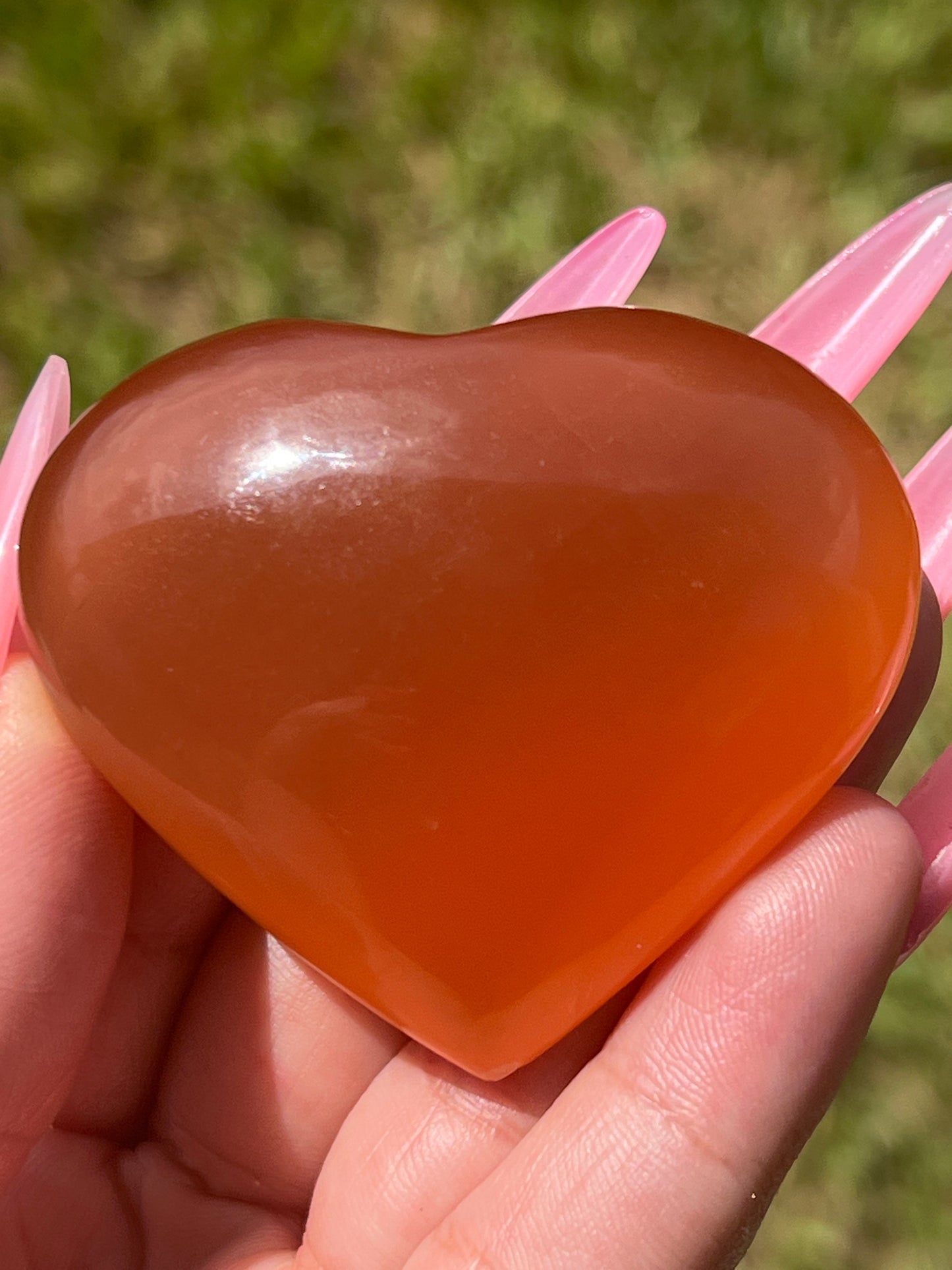 “Sweethearts” Honey Calcite Hearts