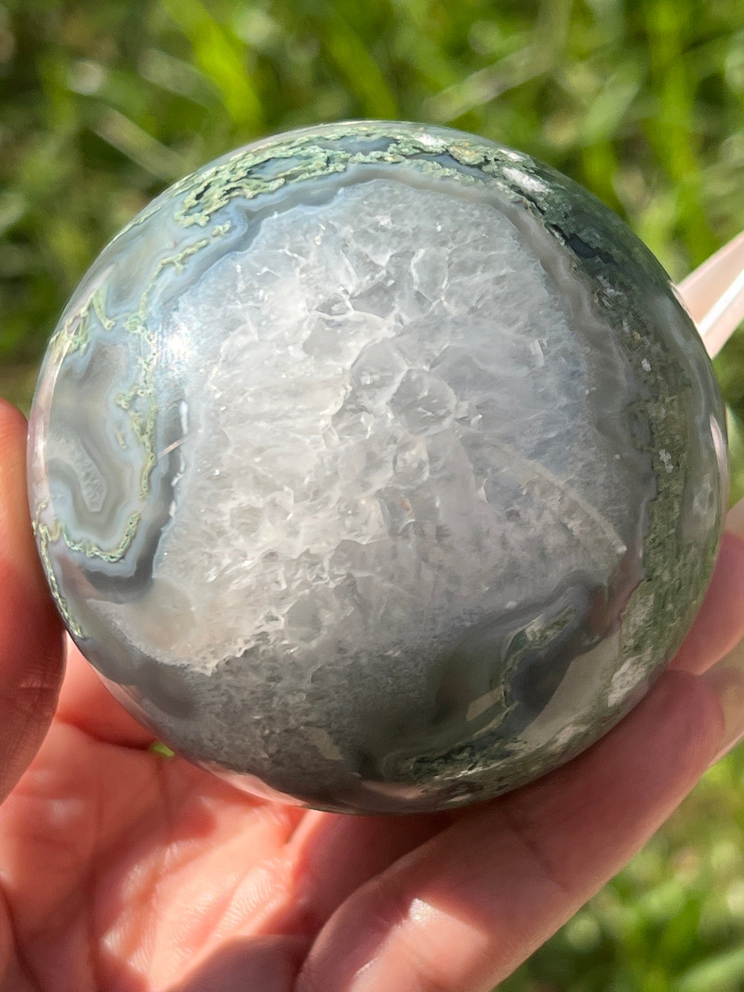 “Enchantment” Moss Agate Sphere