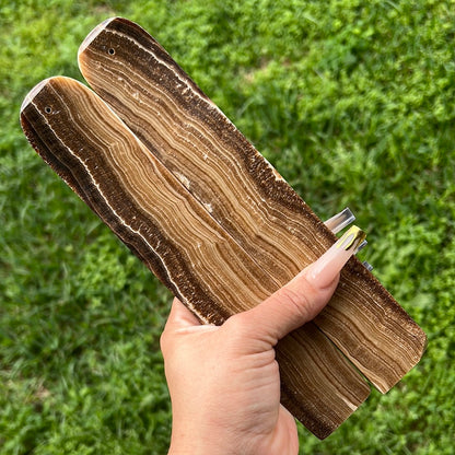 “Milk Chocolate” Chocolate Calcite Incense Holders