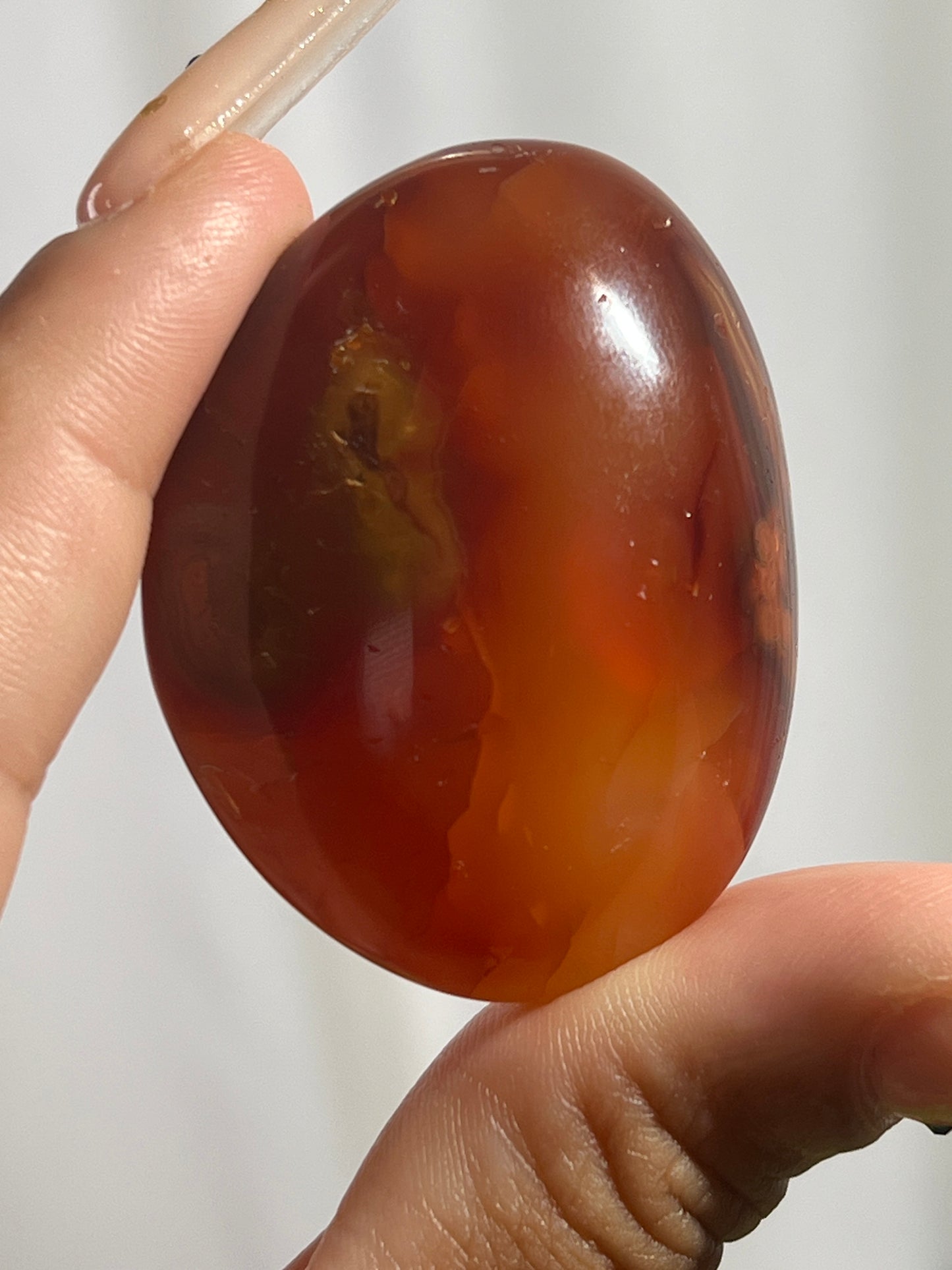 “Inferno” Carnelian Palm Stones