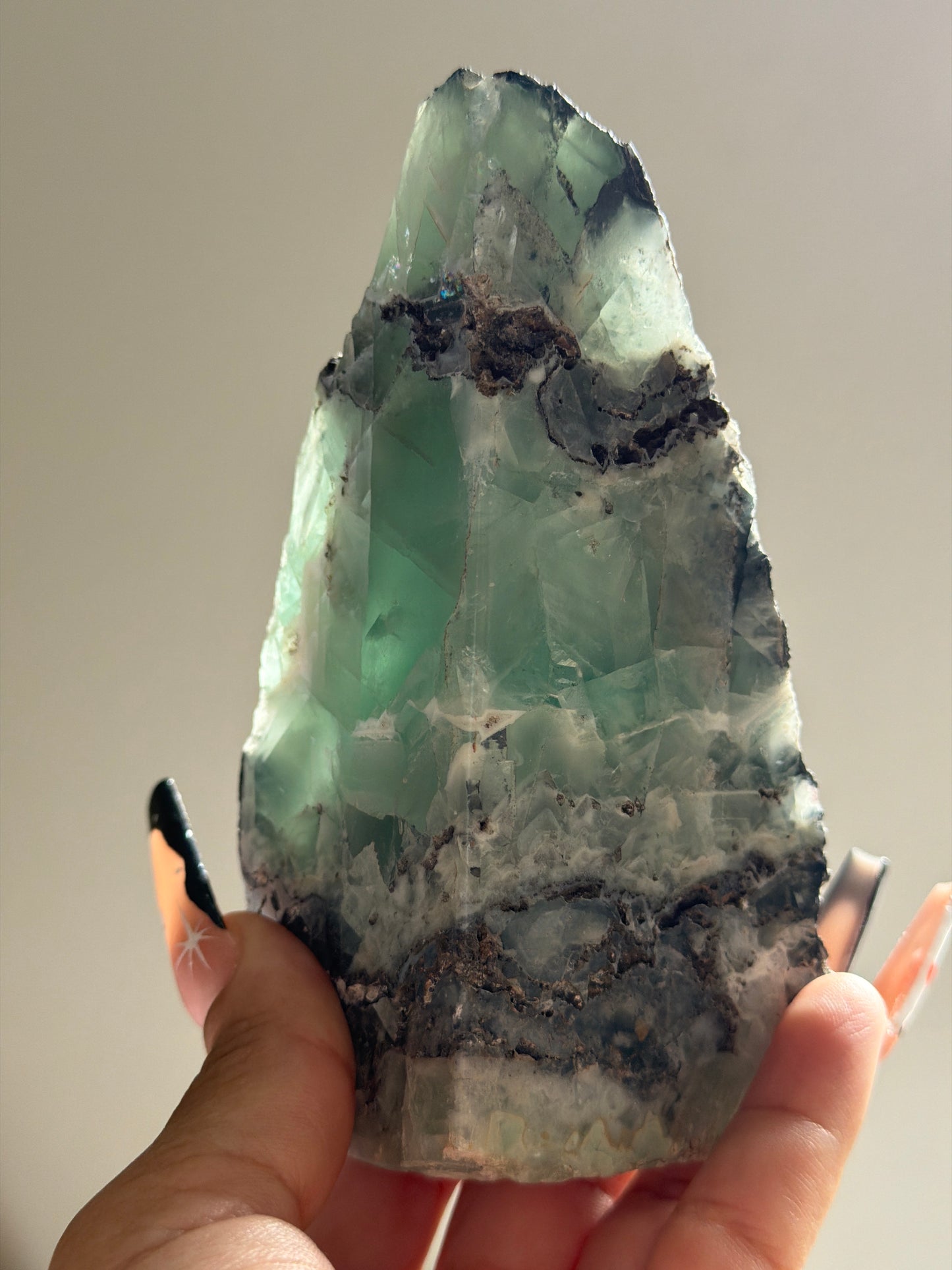 “Enchanted Lagoon” Self-Standing Fluorite Free Forms