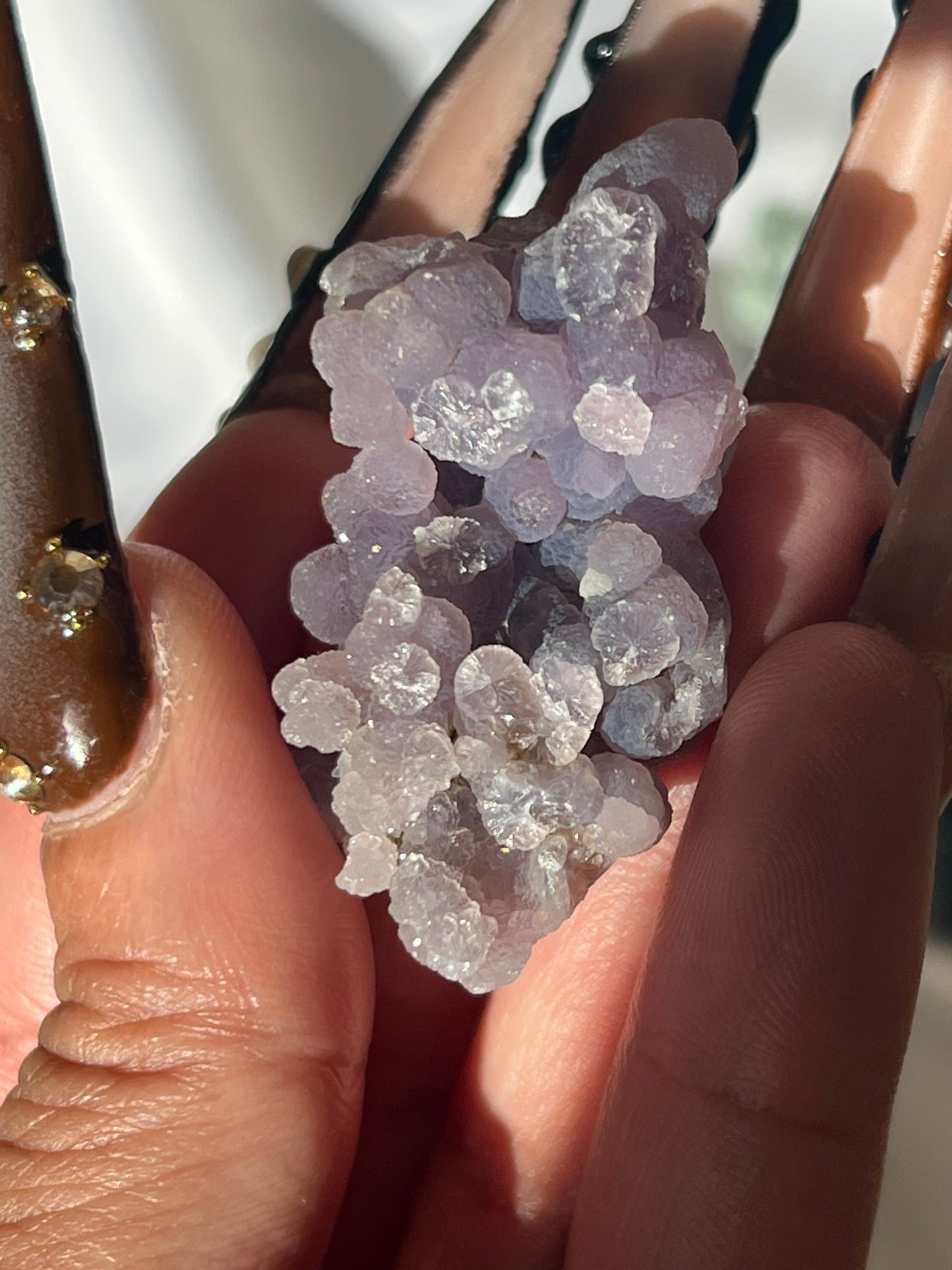 “Galactic Glitz” Grape Agate Clusters