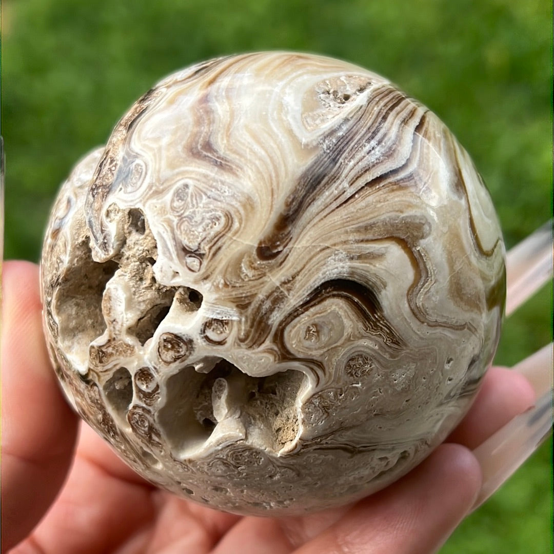 Large Chocolate Calcite Sphere