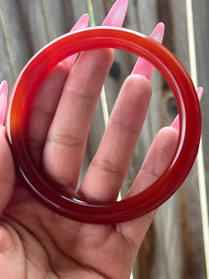 “Red Hot” Carnelian Bangle Bracelet