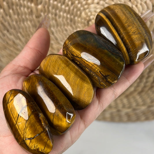 “Eye of the Tiger” Tiger’s Eye Palm Stones