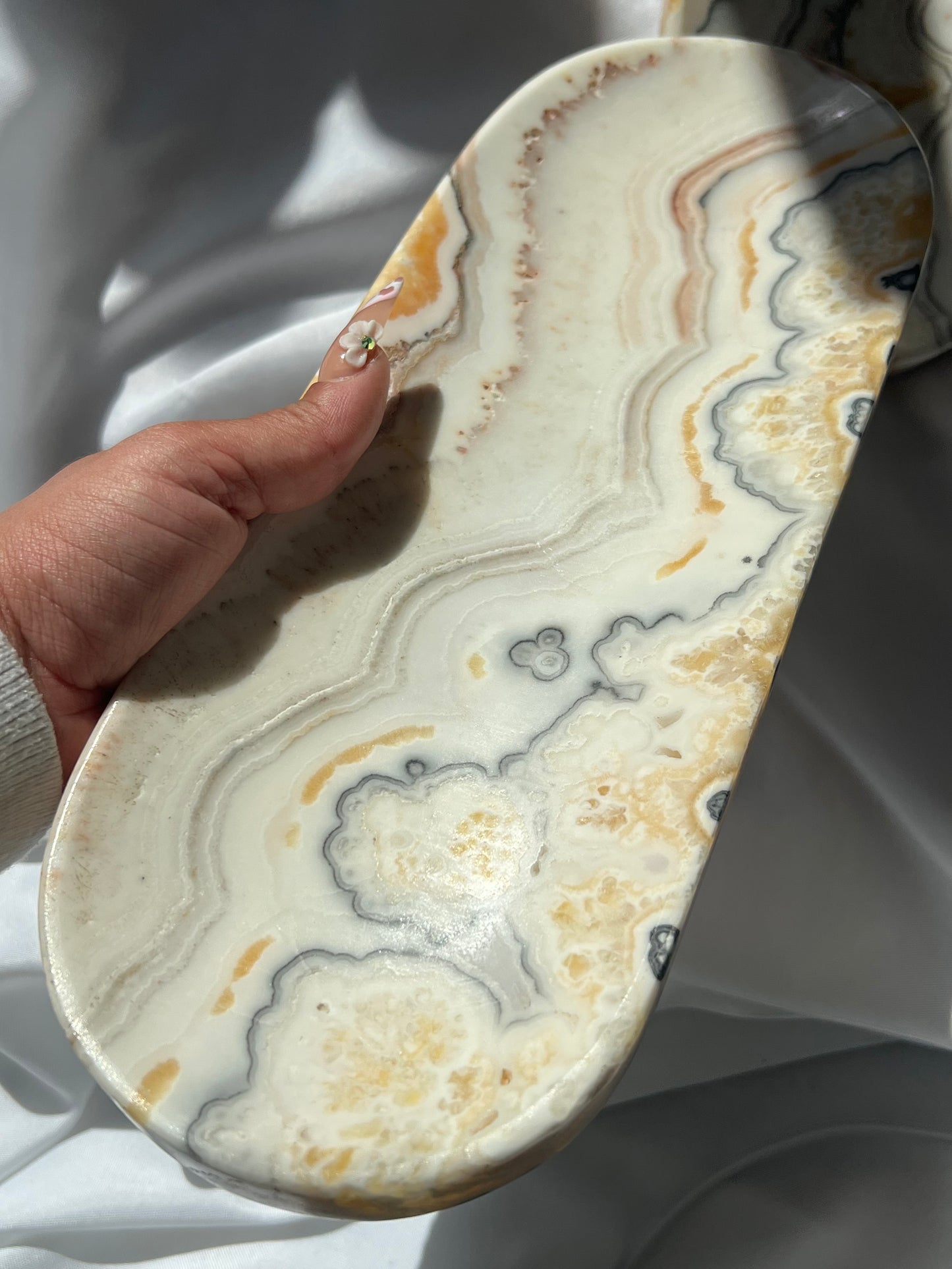 “Orange Creme” Large Onyx & Calcite Trays