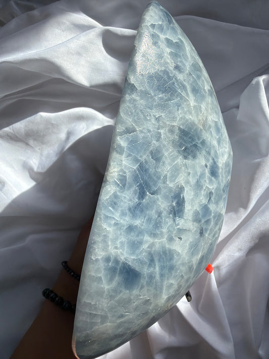 “Whirlpool” Large Blue Calcite Bowl