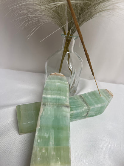 “St. Tropez” Pistachio Calcite Incense Holders