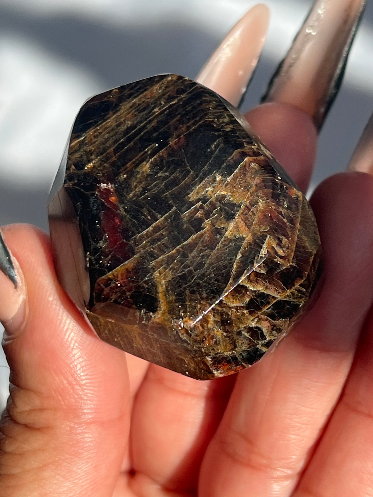 “Lifeblood” Polished Faceted Almandine Garnet Free Forms
