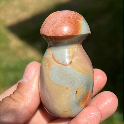 “Pink Pocket” Polychrome Jasper Mushrooms