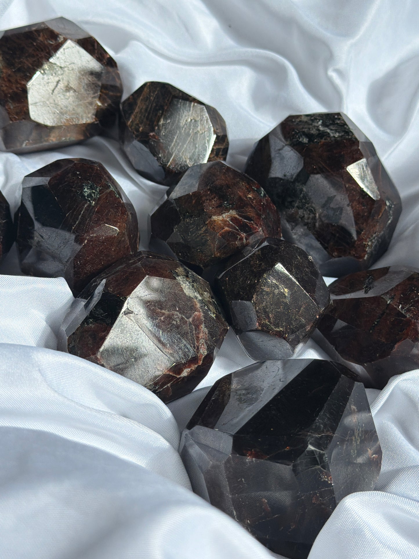 “Lifeblood” Faceted Garnet Free Forms