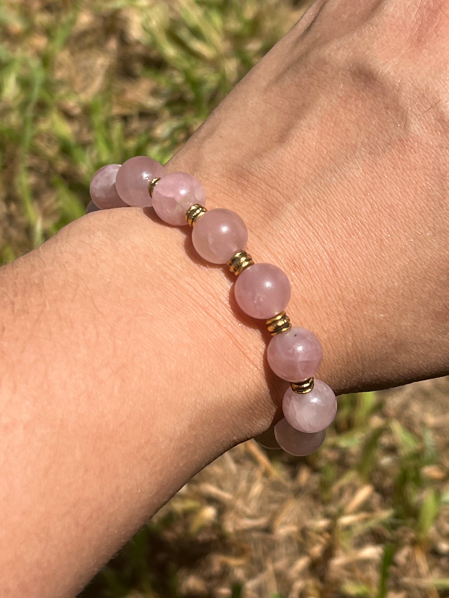 “Blushing” Rose Quartz Bracelet