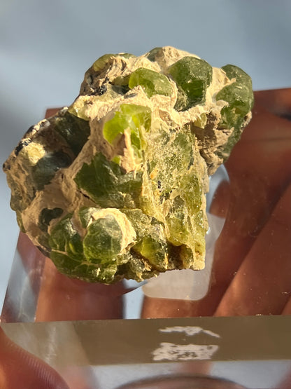 Large Peridot Clusters