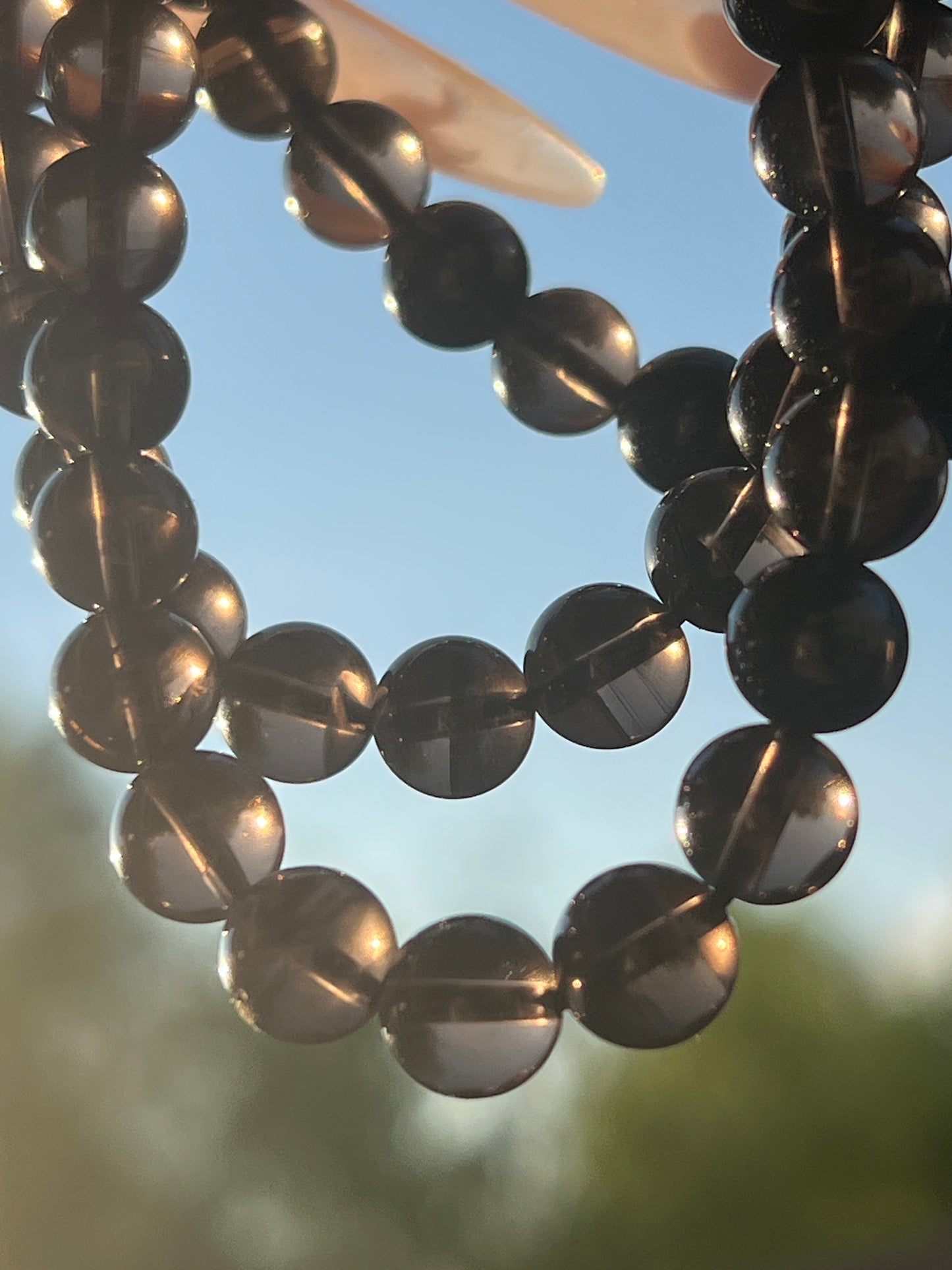 “Dusk” Midnight Lace Obsidian Bracelets