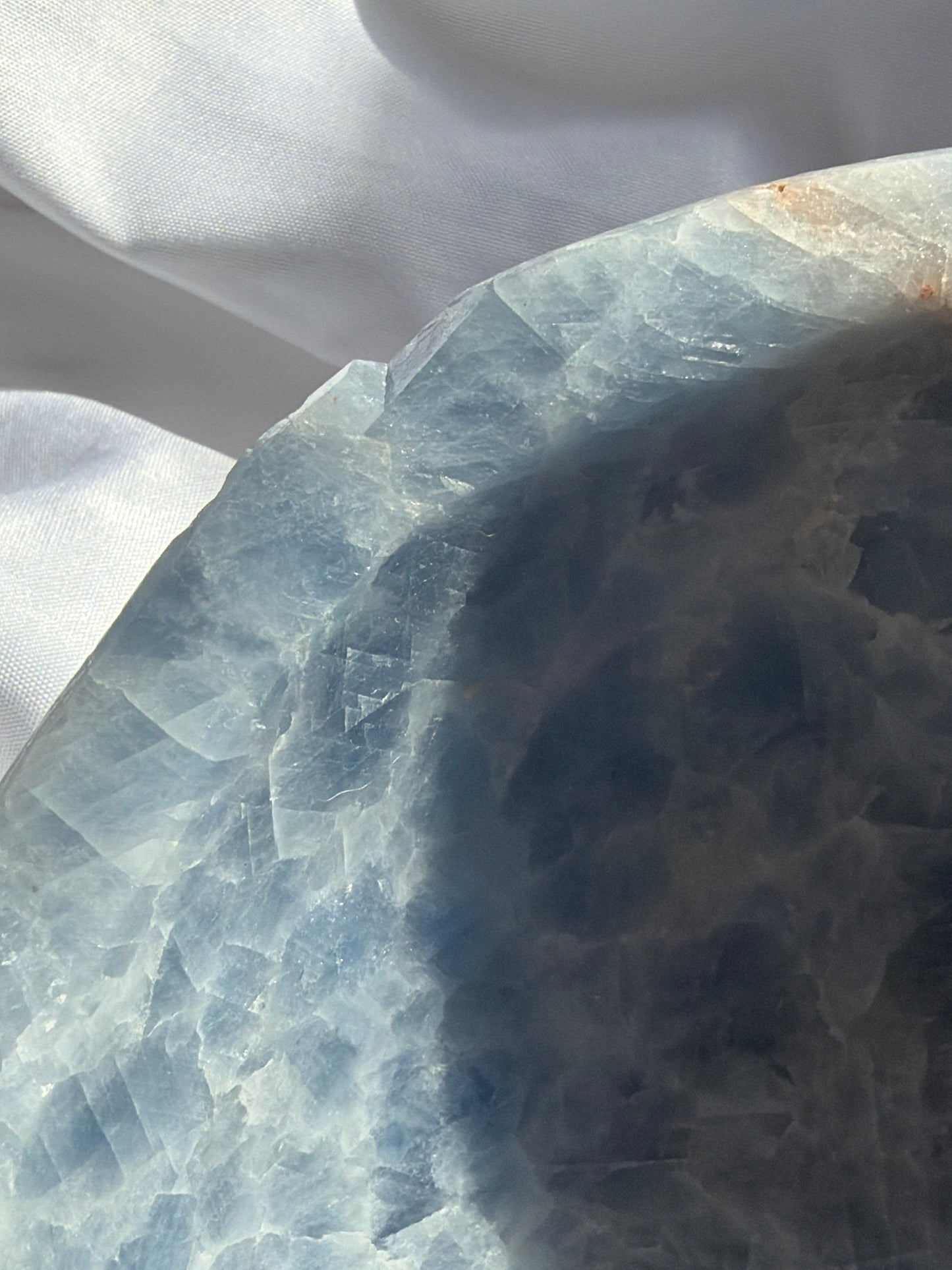 “Whirlpool” Large Blue Calcite Bowl