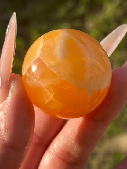 “Grecian Orange Grove” Orange Calcite Spheres