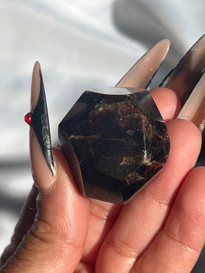 “Lifeblood” Polished Faceted Almandine Garnet Free Forms