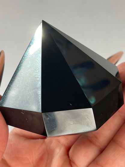 “Diamond of Isis” Black Obsidian Diamond