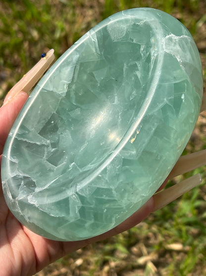 “Seafoam” Green Fluorite Bowl 3