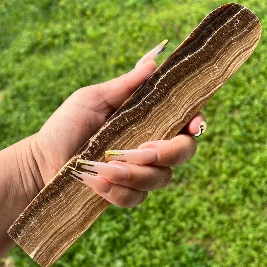 “Milk Chocolate” Chocolate Calcite Incense Holders