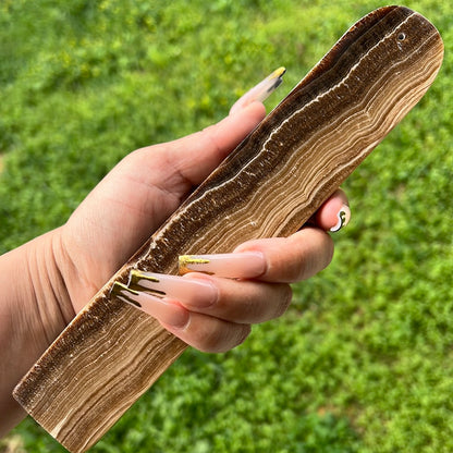 “Milk Chocolate” Chocolate Calcite Incense Holders