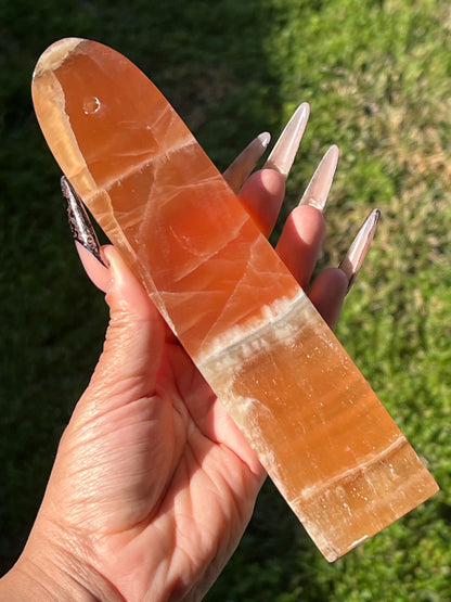 “Honey & Oud” Honey Calcite Incense Holders