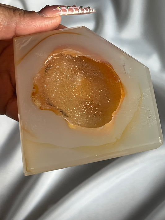 “Iced Out” Druzy Agate Diamonds