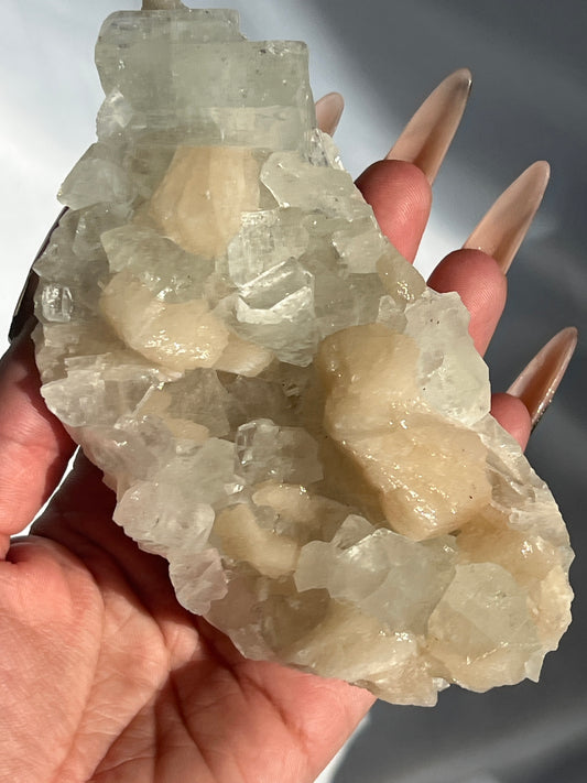 “Refreshed” Apophyllite & Peach Stilbite Cluster