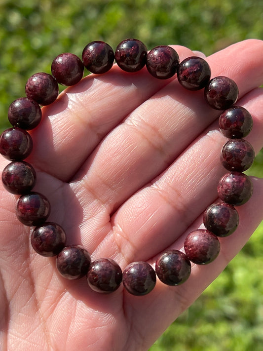 “Cranberry Prosecco” Garnet Bracelet