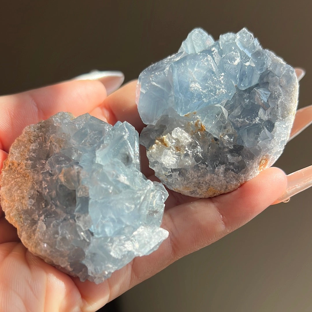 “Powder Blue” Small Celestite Clusters