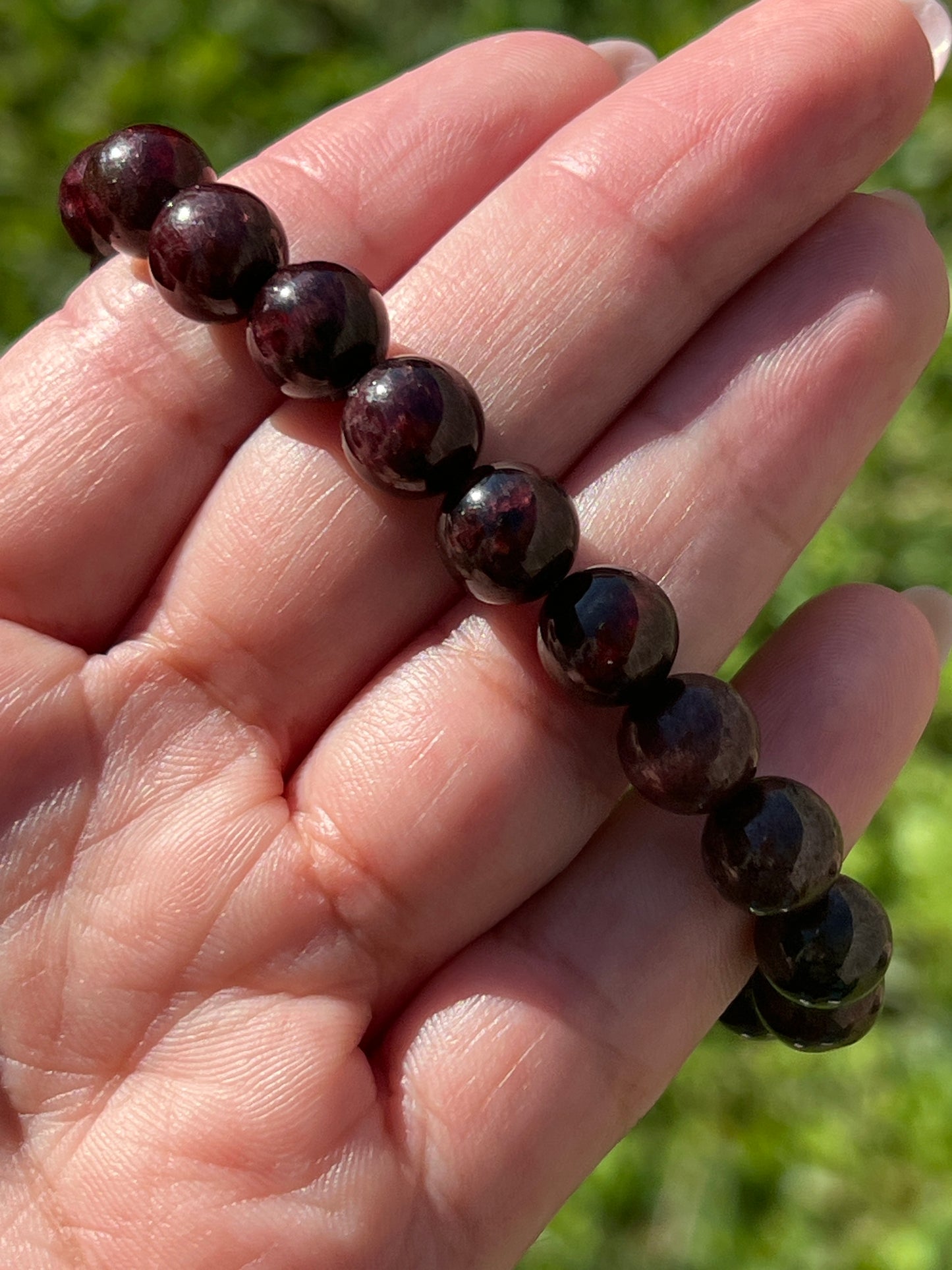 “Cranberry Prosecco” Garnet Bracelet