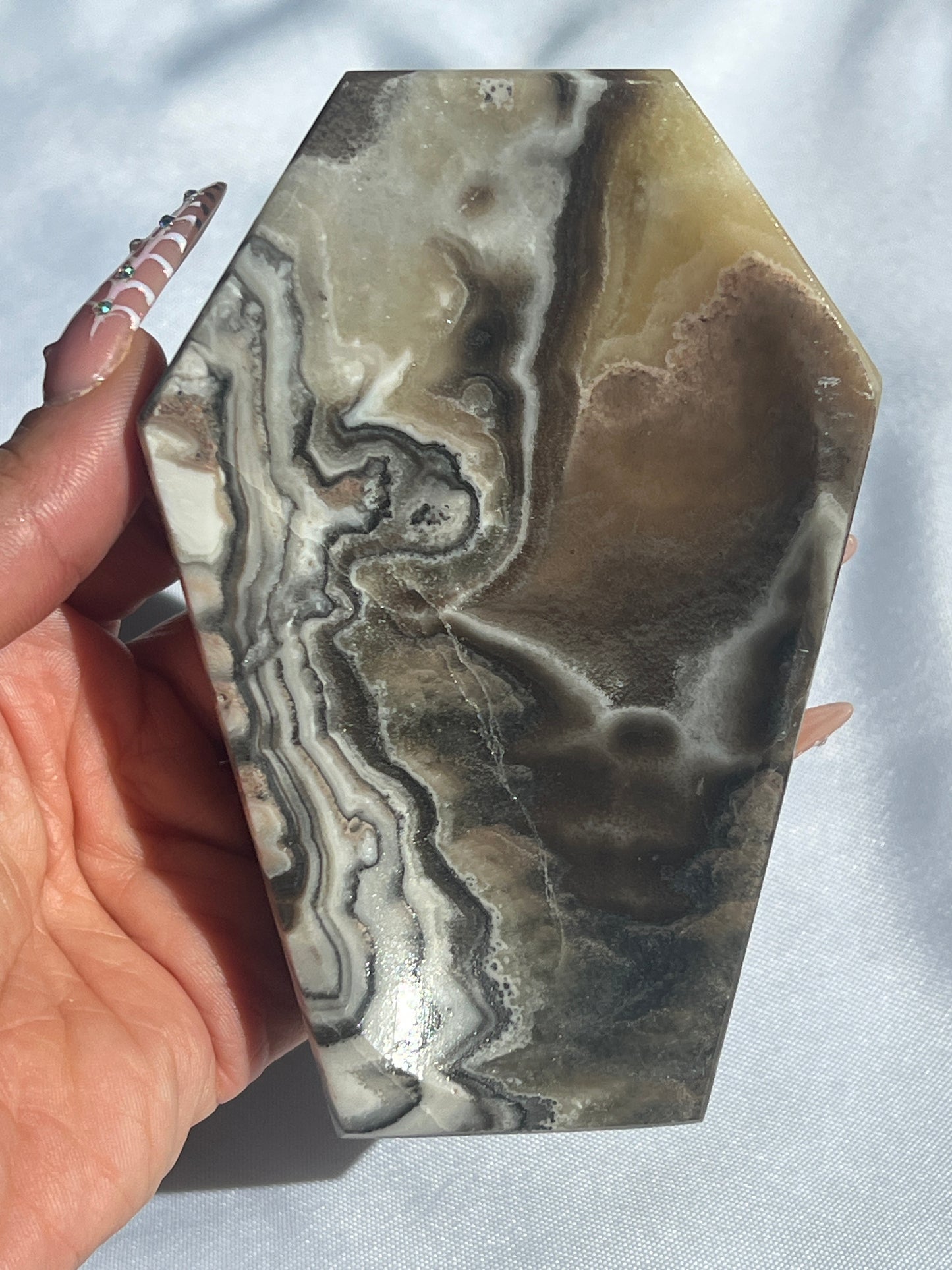 “Tomb” Onyx & Calcite Coffin Dishes