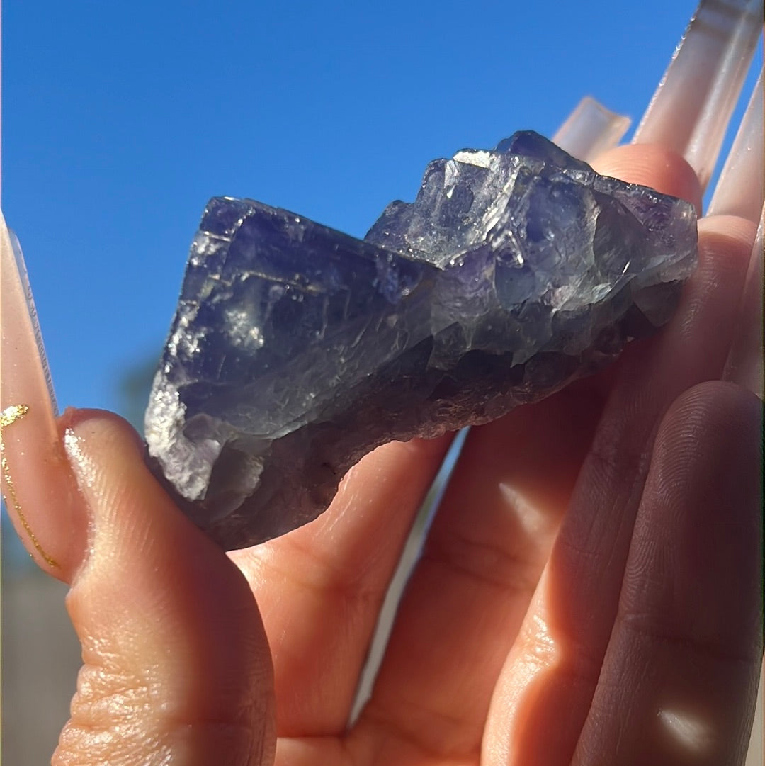 “Atlantis” Nigerian Color-Changing Fluorite Chunk