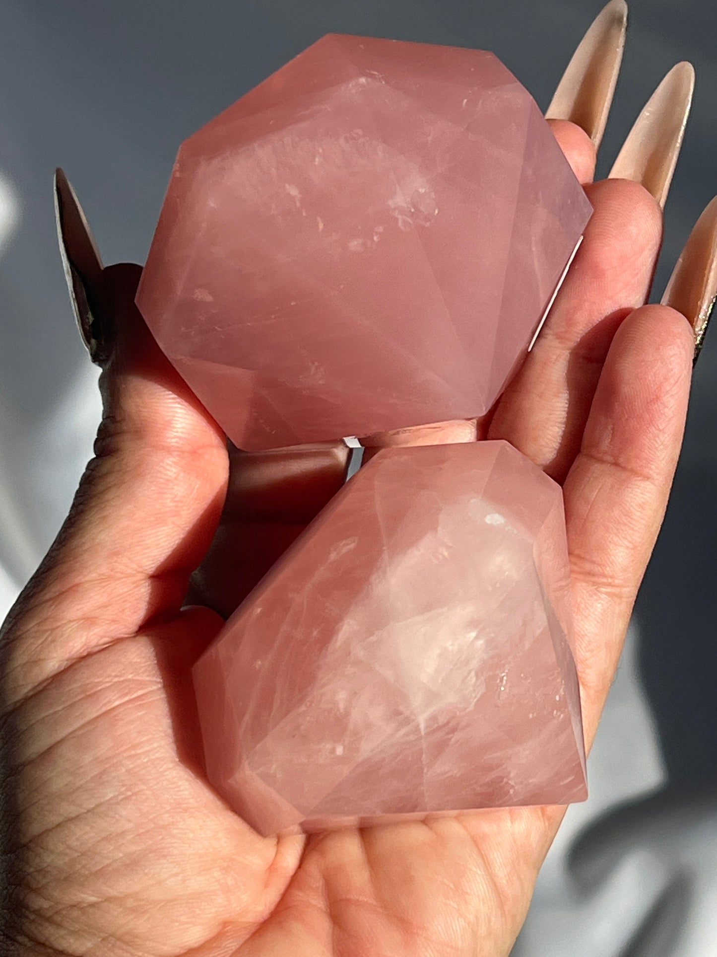 “Blushing Jewel” Rose Quartz Diamonds