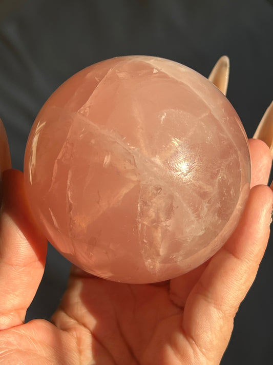 “Starstruck” Rose Quartz Sphere