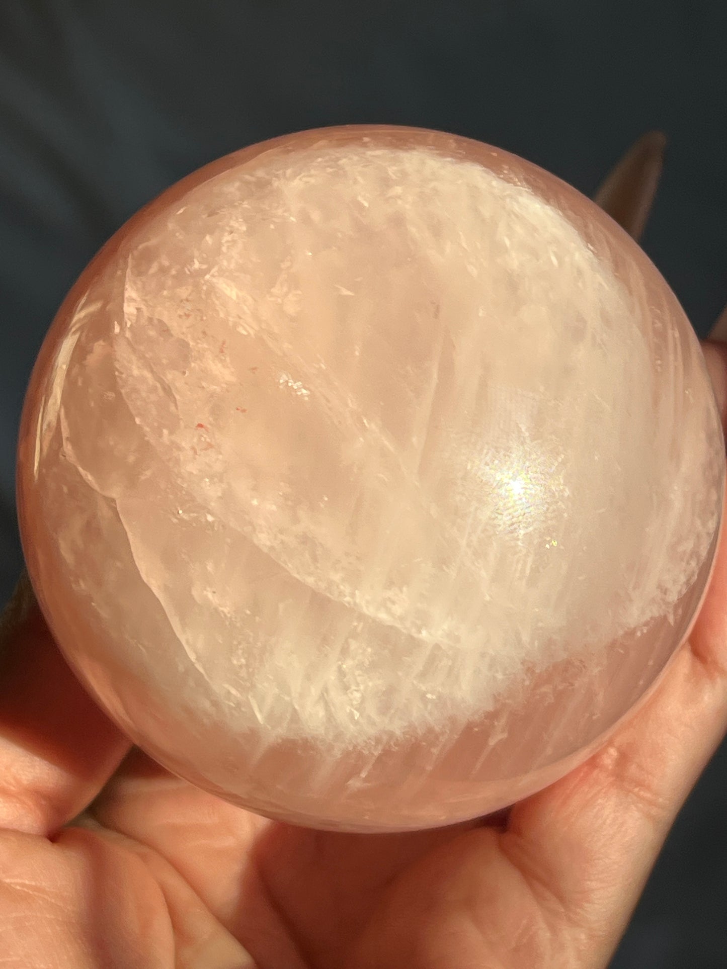 “Starstruck” Rose Quartz Sphere