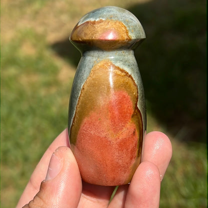 “Pink Pocket” Polychrome Jasper Mushrooms