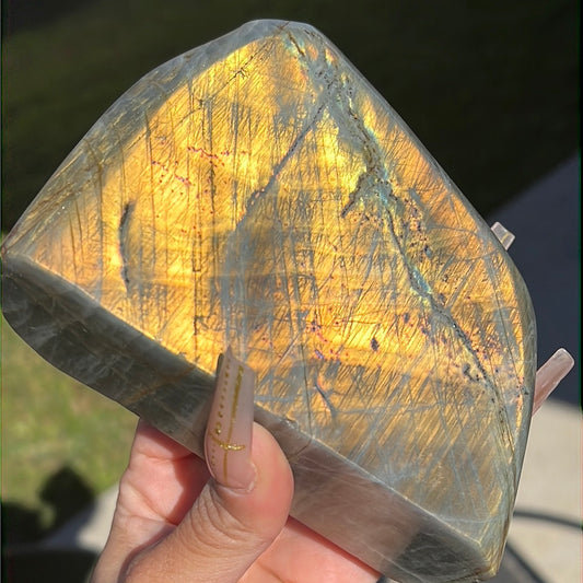 “Golden Hour” Large Golden Labradorite Free Form