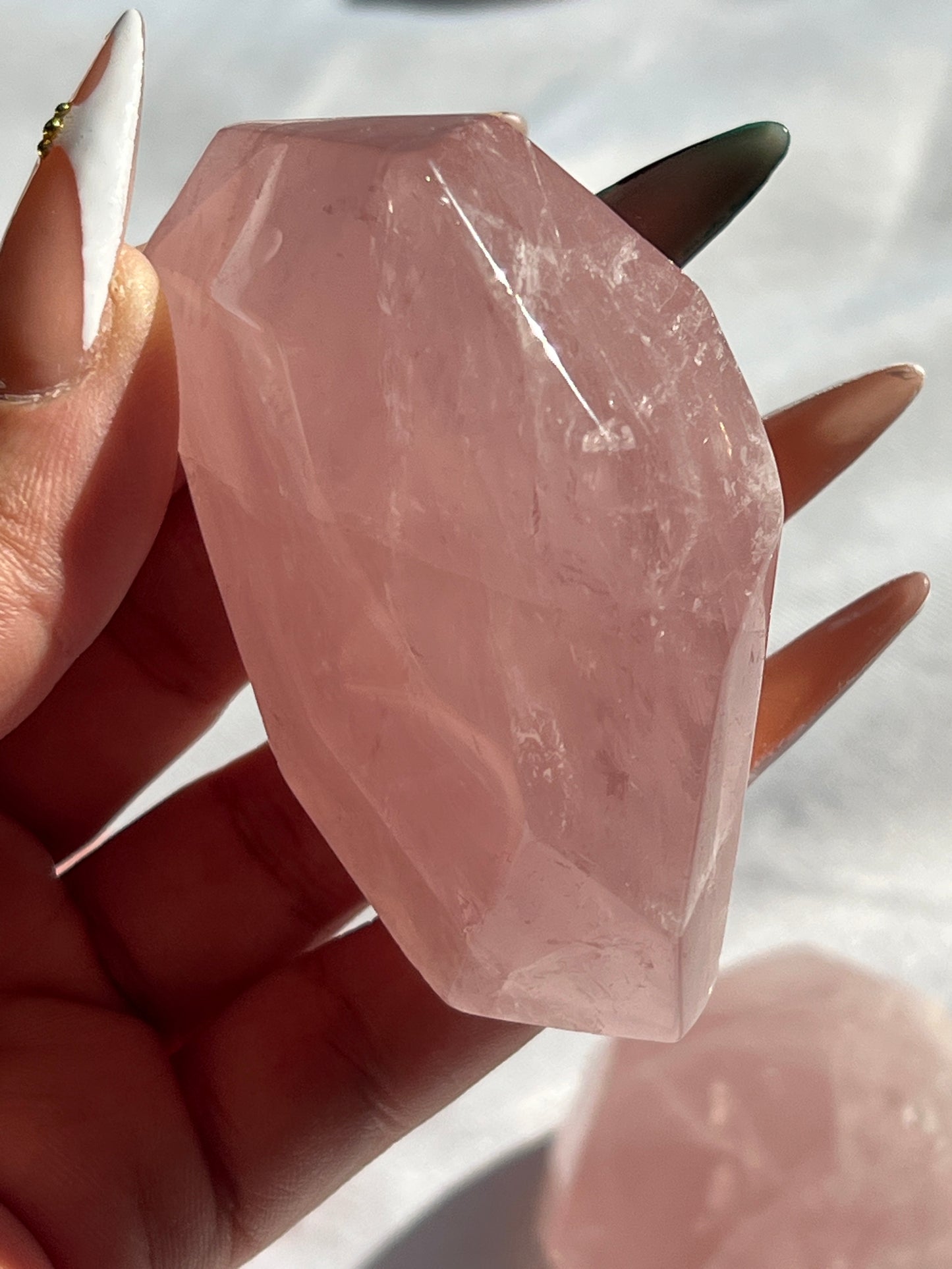 “Guava Juice” Rose Quartz Free Forms