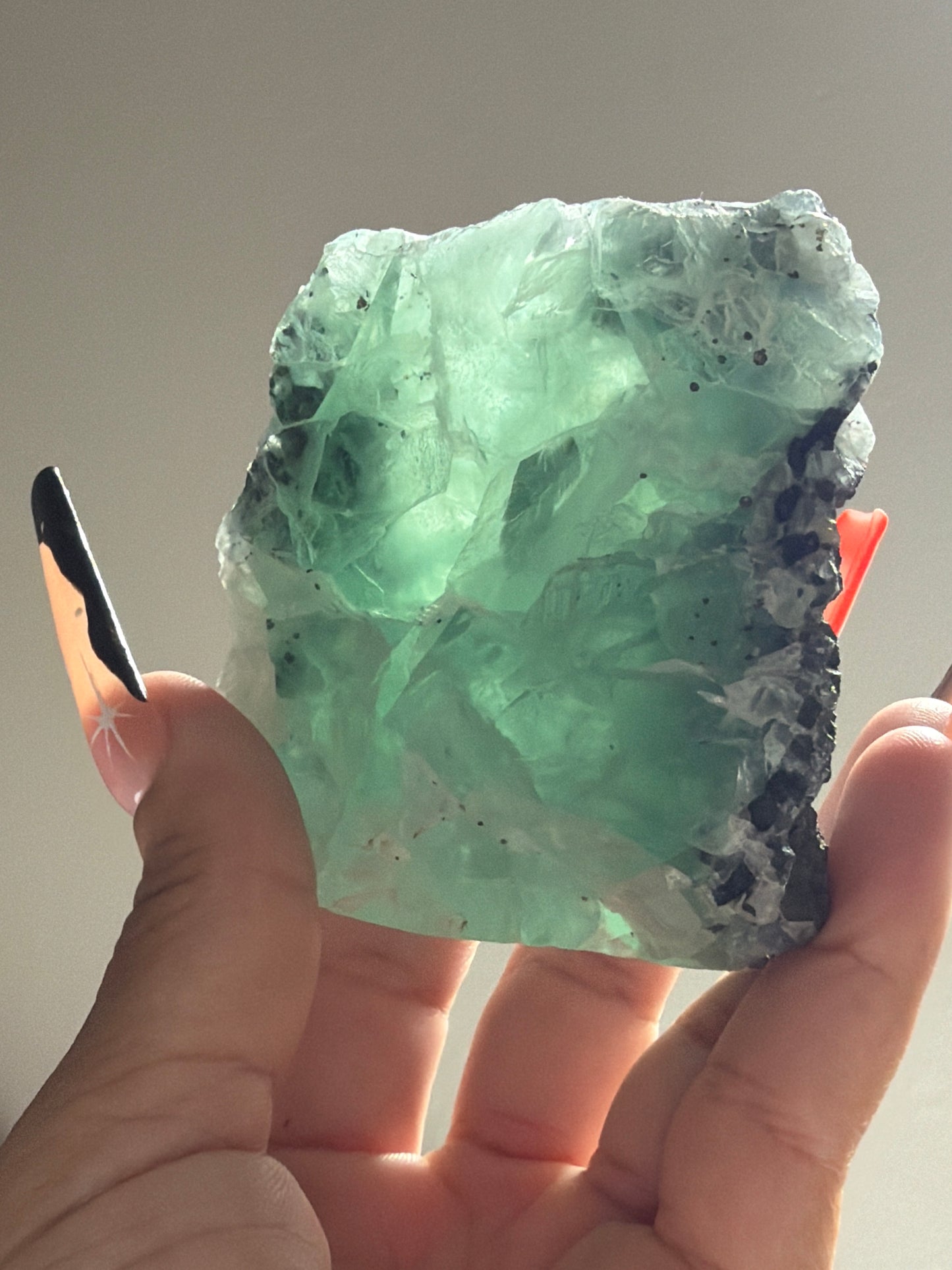 “Enchanted Lagoon” Self-Standing Fluorite Free Forms