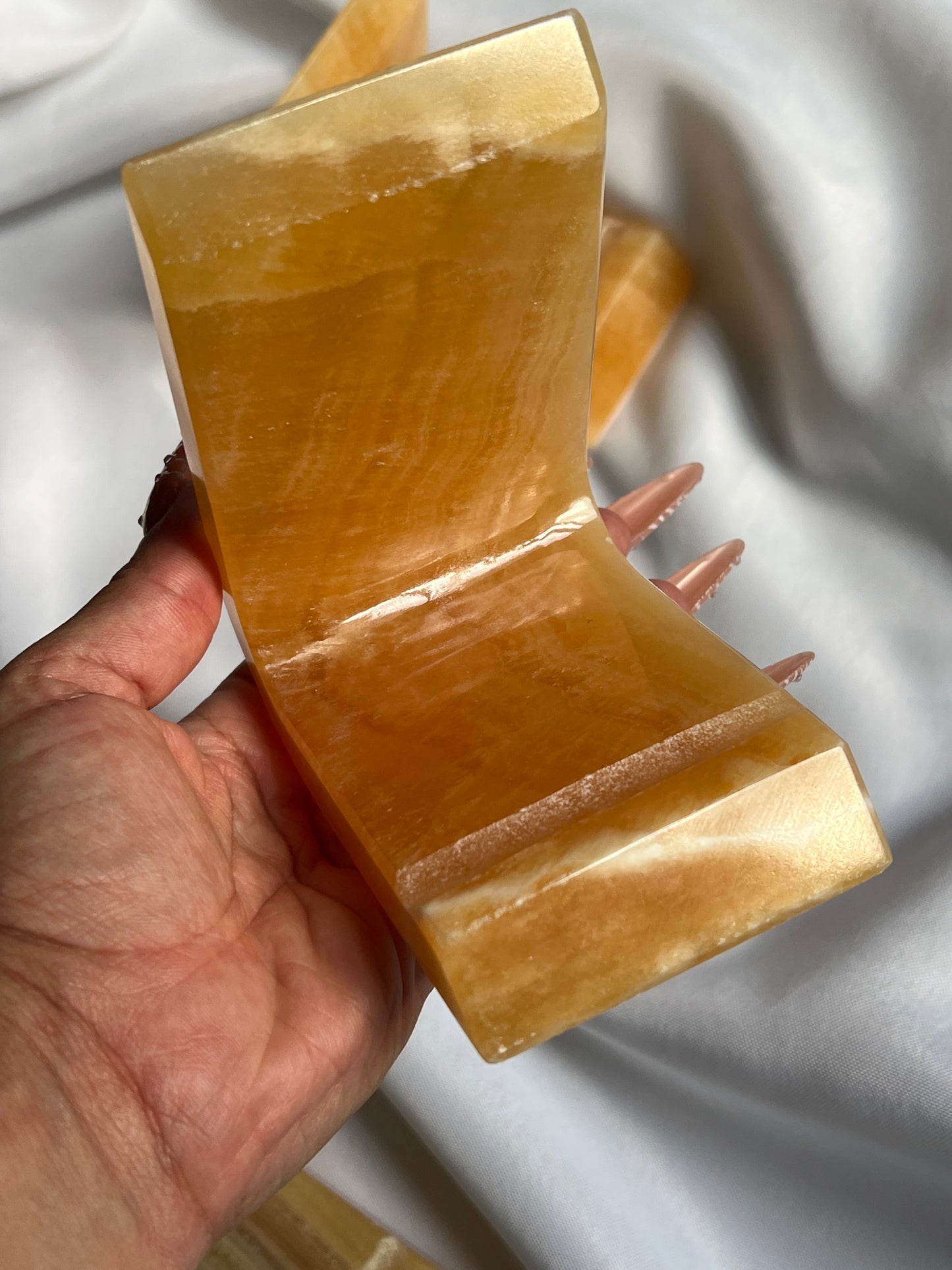 “You Rang?” Calcite Phone Holders