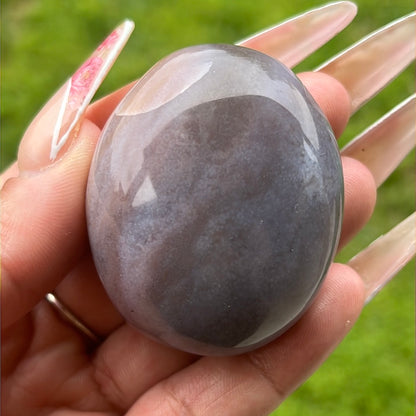 “Periwinkle Sky” Pastel Jasper Palm Stones