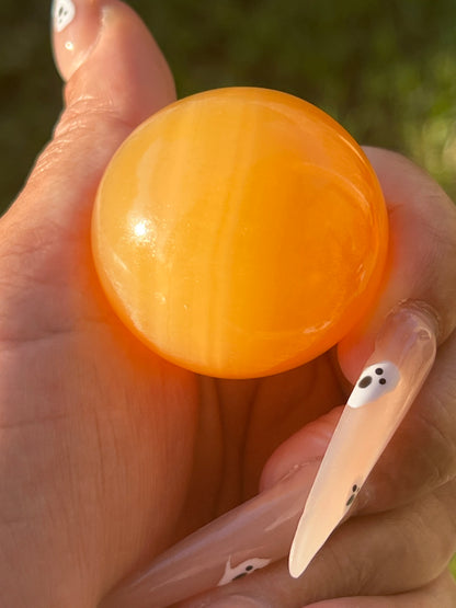 “Grecian Orange Grove” Orange Calcite Spheres