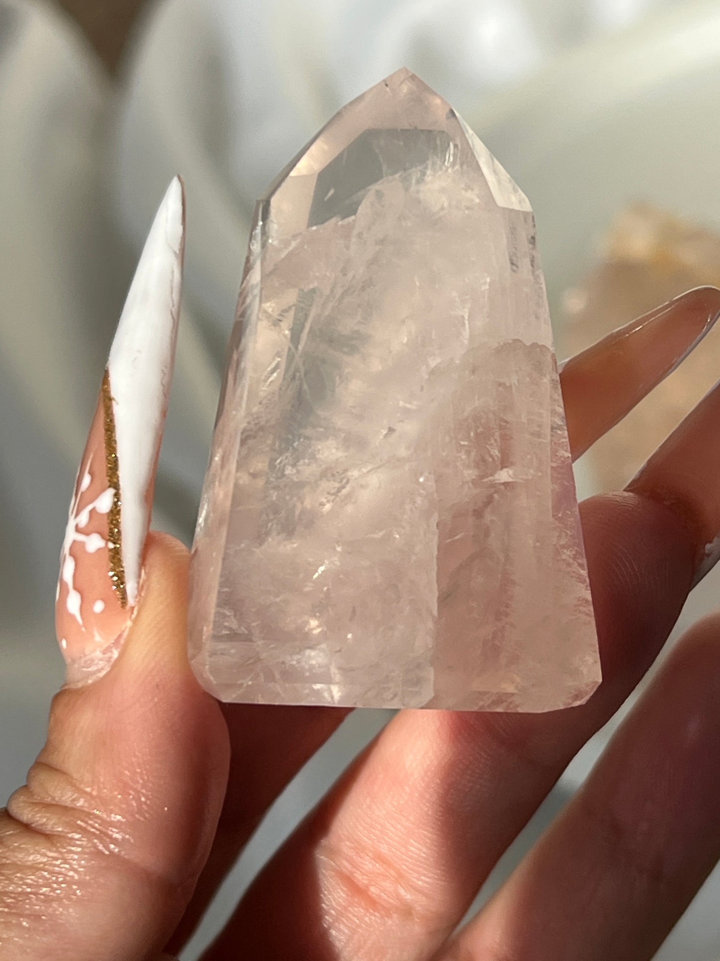 “Blushing Jelly” Super Clear Rose Healer Towers