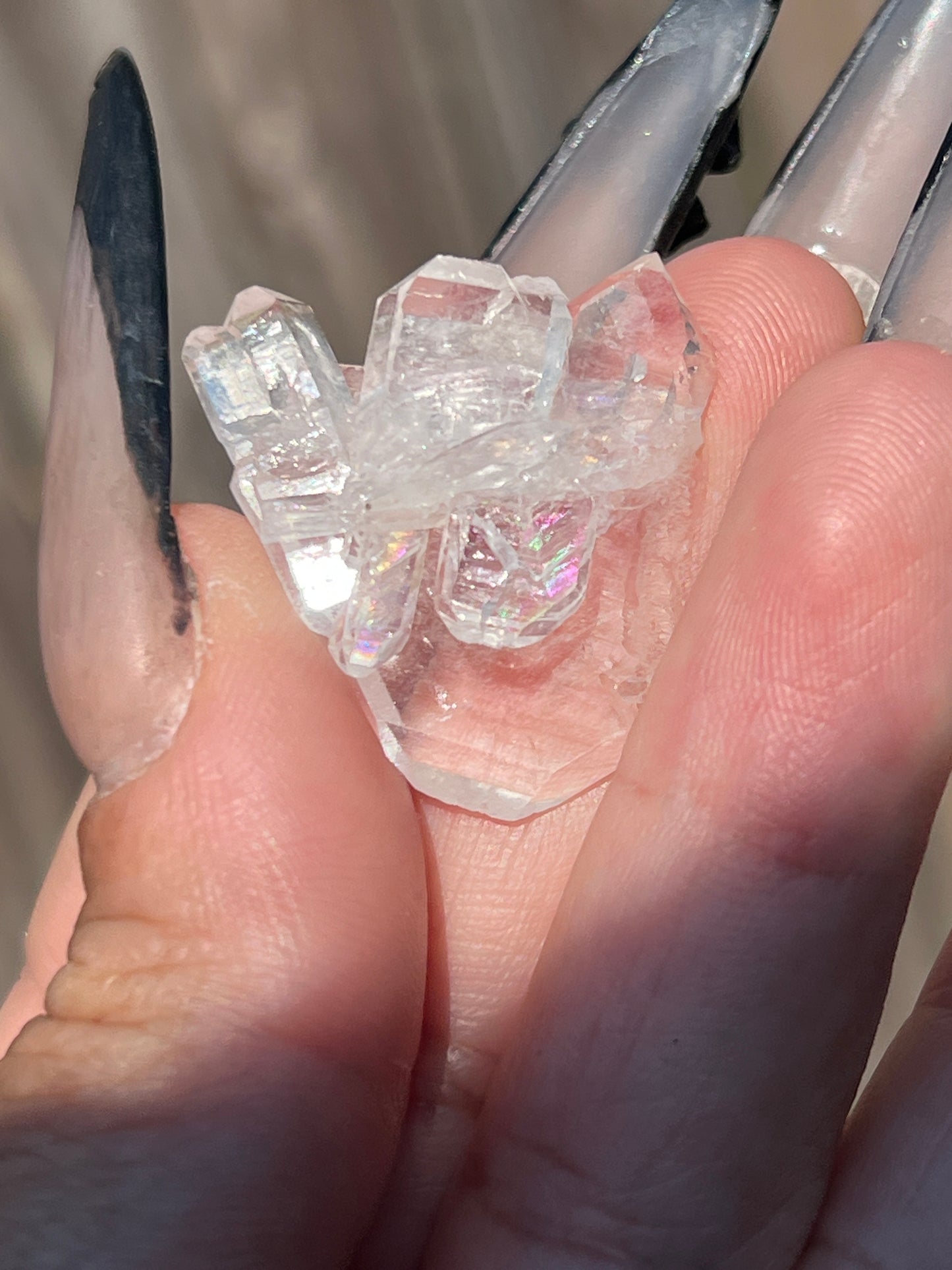 “Crystalline” Small-Medium Faden Quartz Clusters