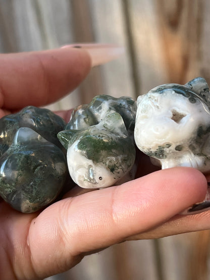 “Foxtrot” Moss Agate Foxes