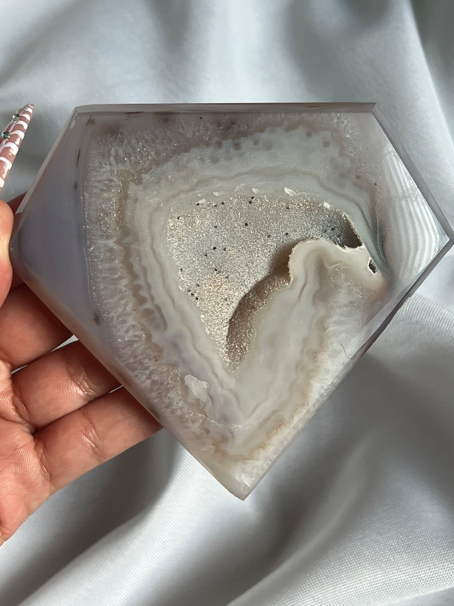 “Iced Out” Druzy Agate Diamonds