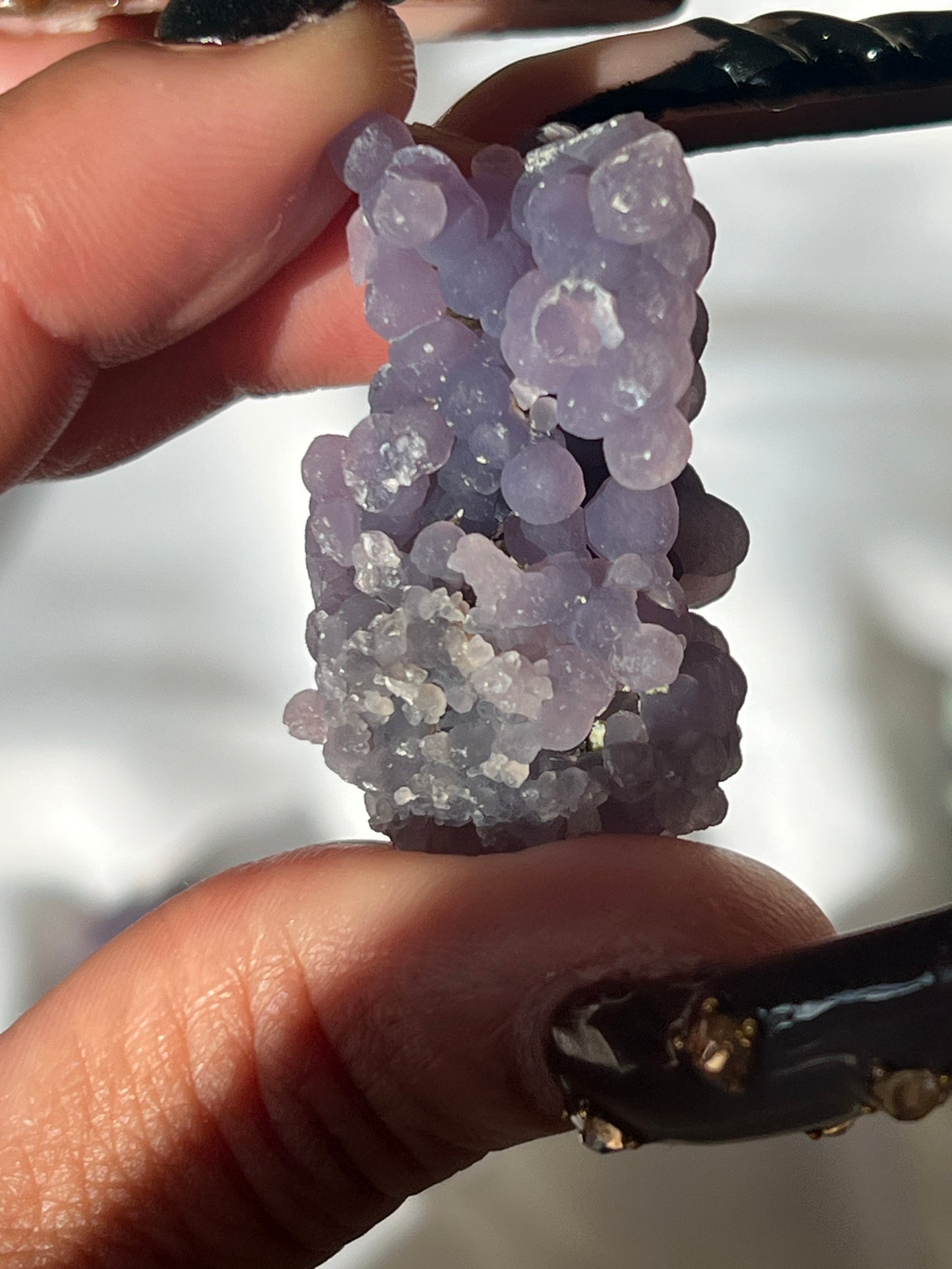 “Galactic Glitz” Grape Agate Clusters