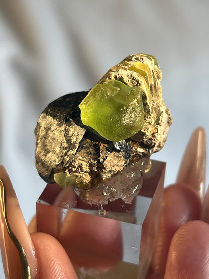 Large Peridot Clusters